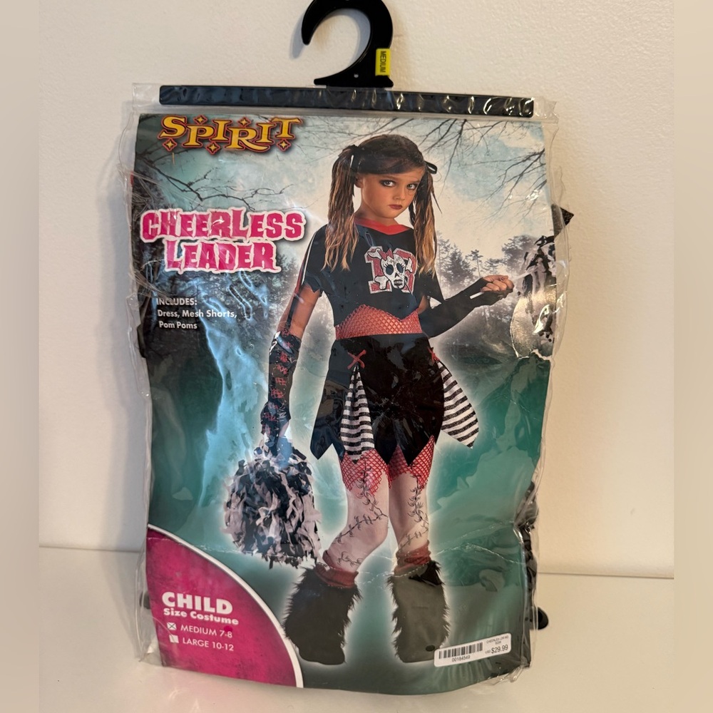 Spirit Cheerless Leader Costume with Red and Black Details